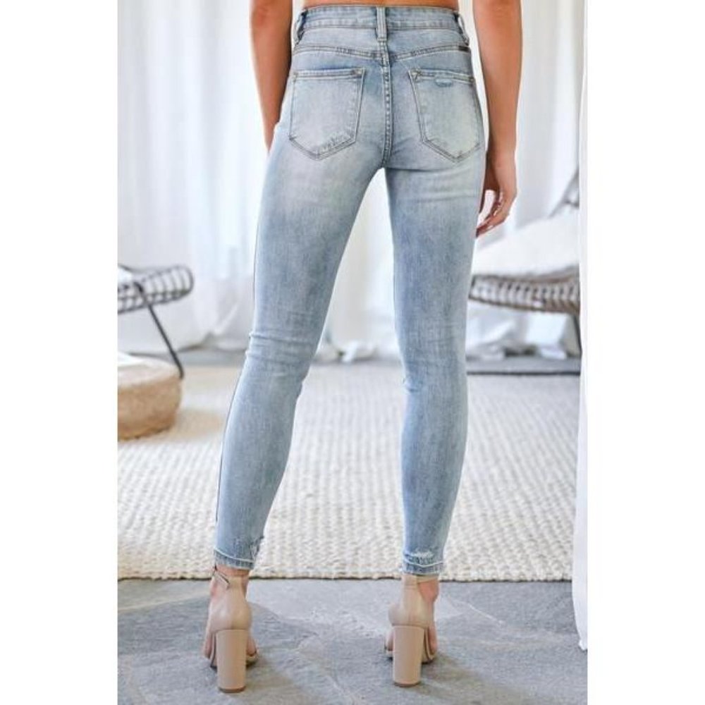LAST 1! 5🌟 SELLER Billie Split Ankle Distress Skinny Jean - Picture 4 of 8